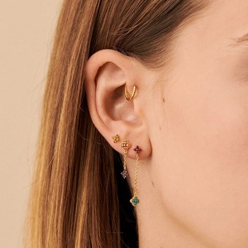Set de trois boucles d'oreilles Agatha argent doré
ligne Beloved