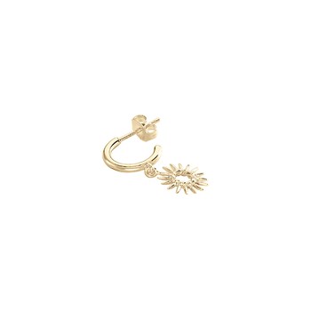 Piercing créole Agatha Radiant soleil doré