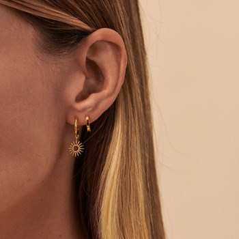 Piercing créole Agatha Radiant soleil doré