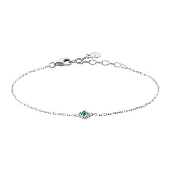 Bracelet Agatha Beloved argent fleur_x000D_
oxydes de zircinium bleu