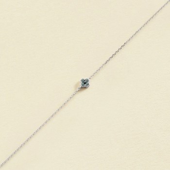 Bracelet Agatha Beloved argent fleur_x000D_
oxydes de zircinium bleu