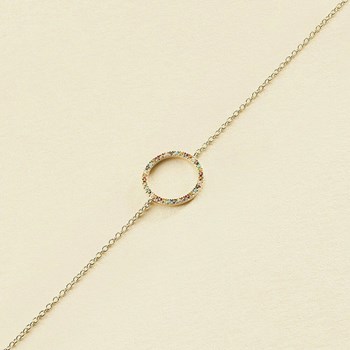 Bracelet Agatha argent doré cercle multicolore
Collection Rainbow