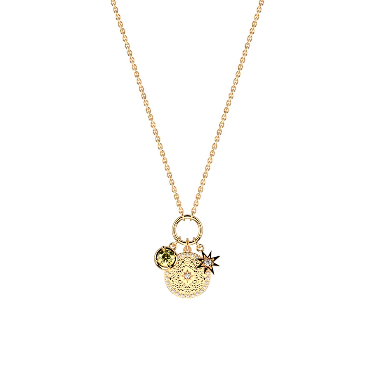 Collier Les Cadettes Birthstones Novembre_x000D_
Pierre de naissance Jaune Citrine