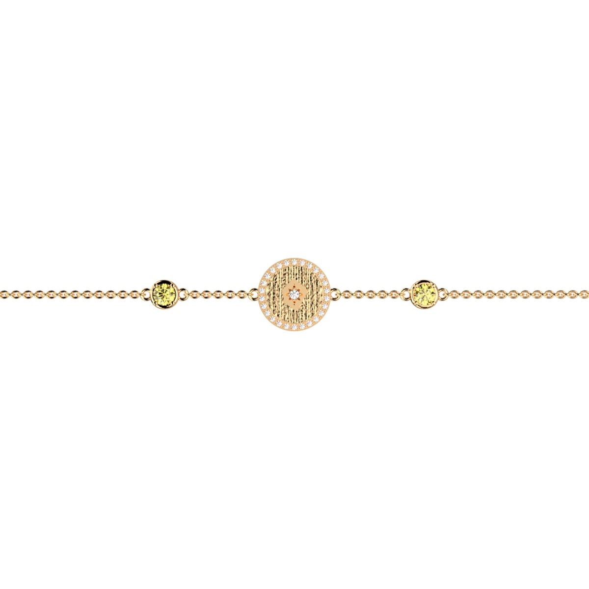 Bracelet souple Les Cadettes Birthstones Novembre_x000D_
citrine