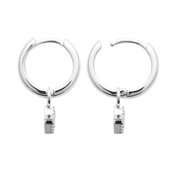 Créoles Brillaxis argent et pampille étoile