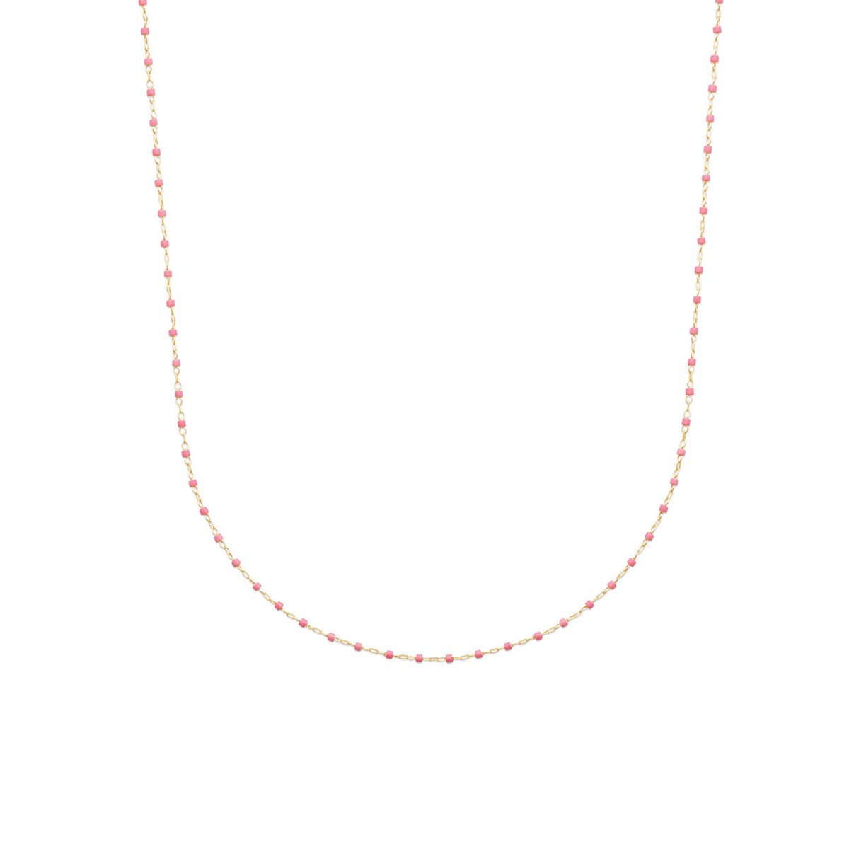 Collier Brillaxis perles de Miyuki roses_x000D_
Plaqué or
