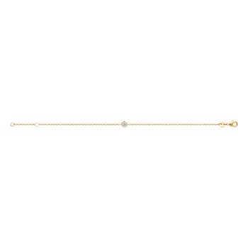Bracelet Brillaxis solitaire serti clos plaqué or