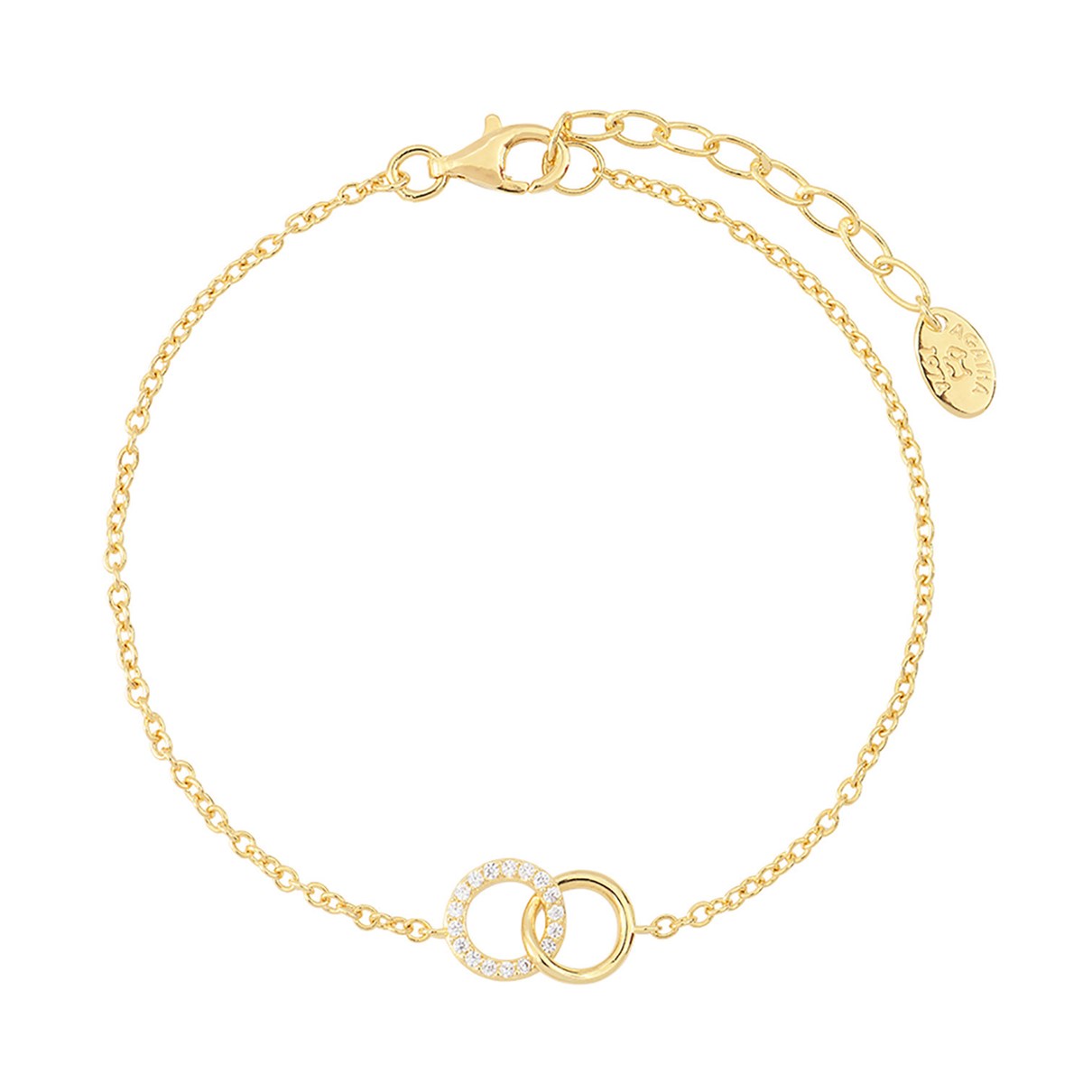 Bracelet souple Agatha Rondou argent doré