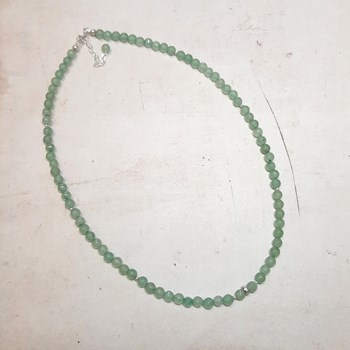 Collier Aventurine Verte et Argent 925