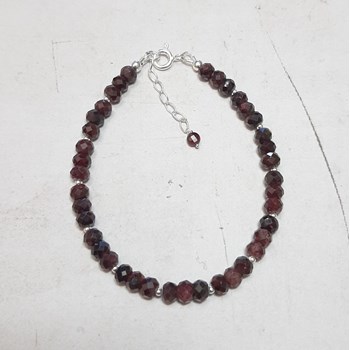 Bracelet en Grenat et Argent 925