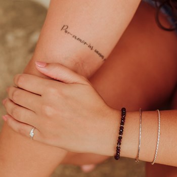 Bracelet en Grenat et Argent 925