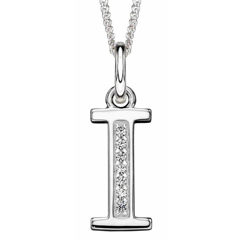 Collier lettre I en argent 925