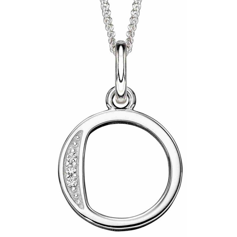 Collier lettre O en argent 925