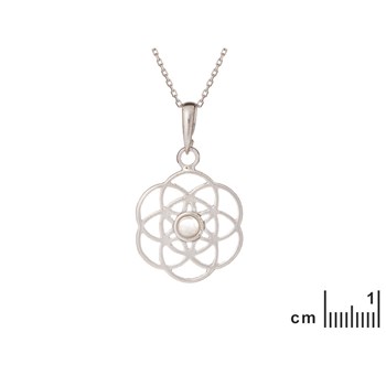 PENDENTIF ARGENT QUARTZ ROSE