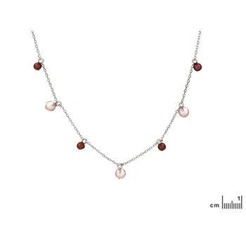 COLLIER PIERRES NATURELLES ARGENT