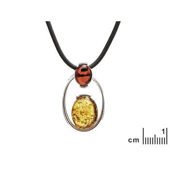 COLLIER ARGENT AMBRE