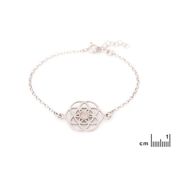 BRACELET ARGENT QUARTZ ROSE
