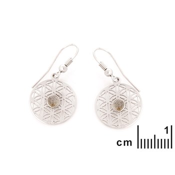 BOUCLE D'OREILLE ARGENT LABRADORITE
