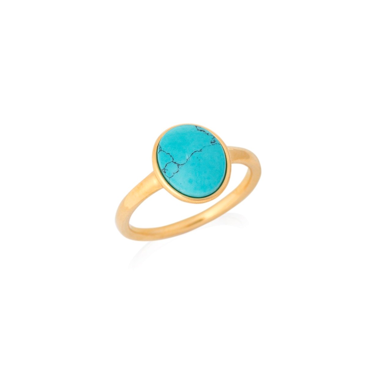 BAGUE TURQUOISE Argent 925 DORE