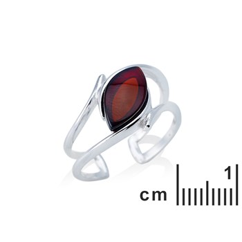 BAGUE ARGENT AMBRE