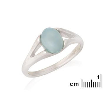 BAGUE AGATE ARGENT
