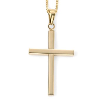 Collier croix -  Chaine en Or 375 de 41cm - Pendentif en Or 375/1000
