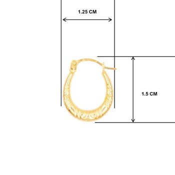 Boucles d'Oreilles Créoles - Or Jaune - Femme