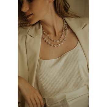 maxi collier plaqué argent - ATHÉNA