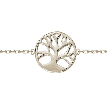 Bracelet de cheville chevillère arbre de vie en argent 23-25 cm