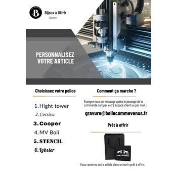 Collier infini prénom gravure personnalisée acier poli