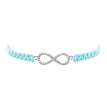 Bracelet fantaisie infini argent 925 et oxydes