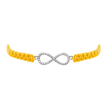 Bracelet fantaisie infini argent 925 et oxydes