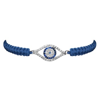 Bracelet fantaisie oeil argent 925 et oxydes
