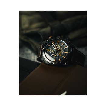 Hawker Hunter Dual Time Chrono - Montre homme - Mouvement Quartz Chronographe avec date
