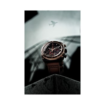 Hawker Hunter Dual Time Chrono - Montre homme - Mouvement Quartz Chronographe avec date