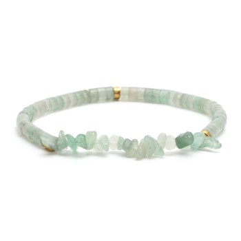 Bracelet Perles Heishi Et Perles Chips Amazonite