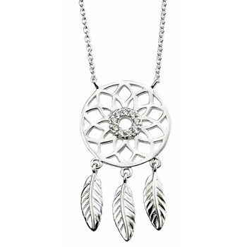 925 zilveren halsketting met indianenveren