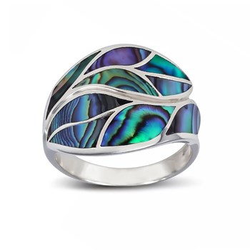 Bague en nacre abalone et argent | Boutique ADEN
