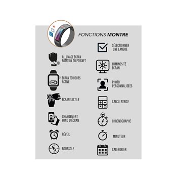 Montre connectée - Compass Amoled