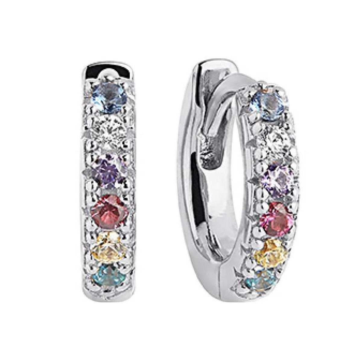 Créoles Sif Jakobs Ellera argent multicolores_x000D_
petit modèle