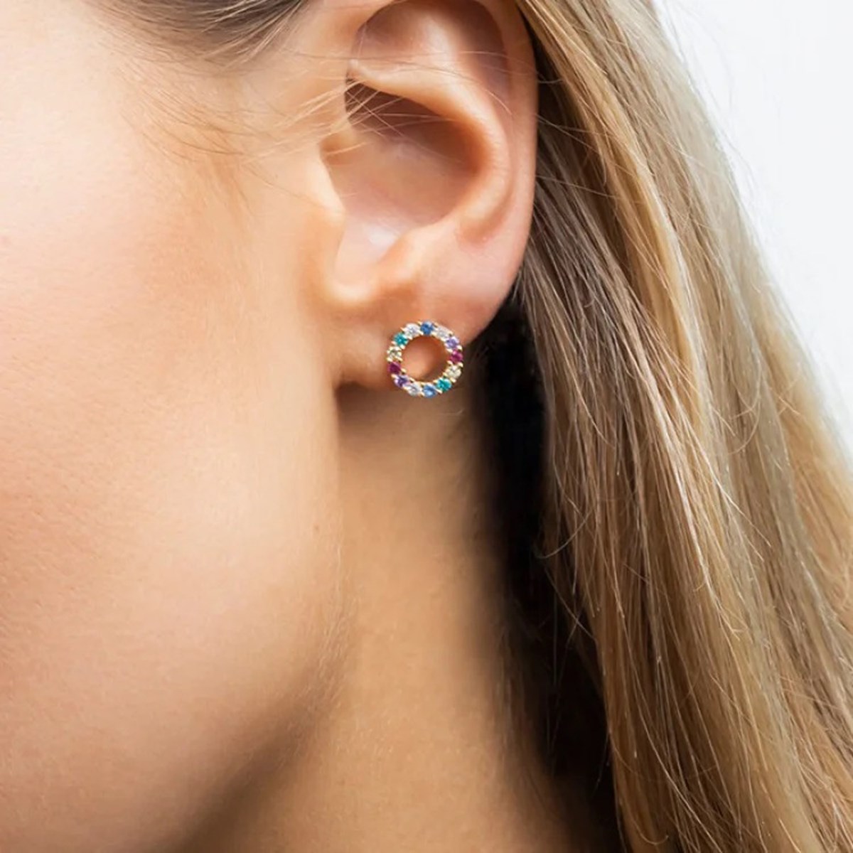 Boucles d'oreille puce Sif Jakobs BIELLA UNO_x000D_
piccolo multicolores - vue 2