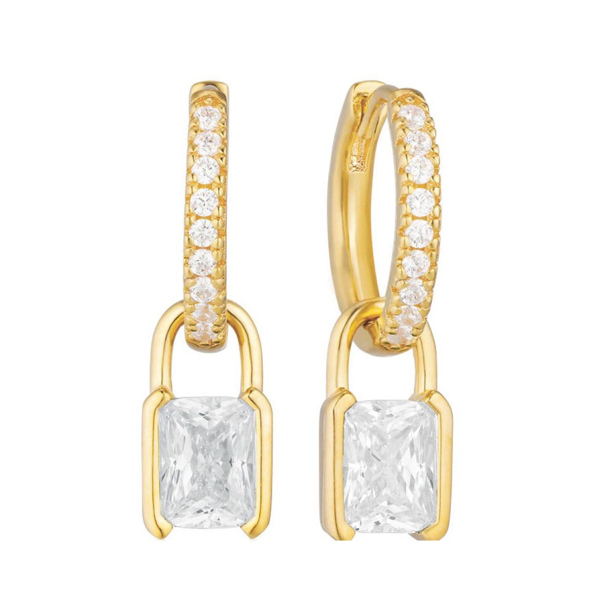 Boucles d'oreille Sif Jakobs ROCCANOVA avec pampille_x000D_
argent plaqué or