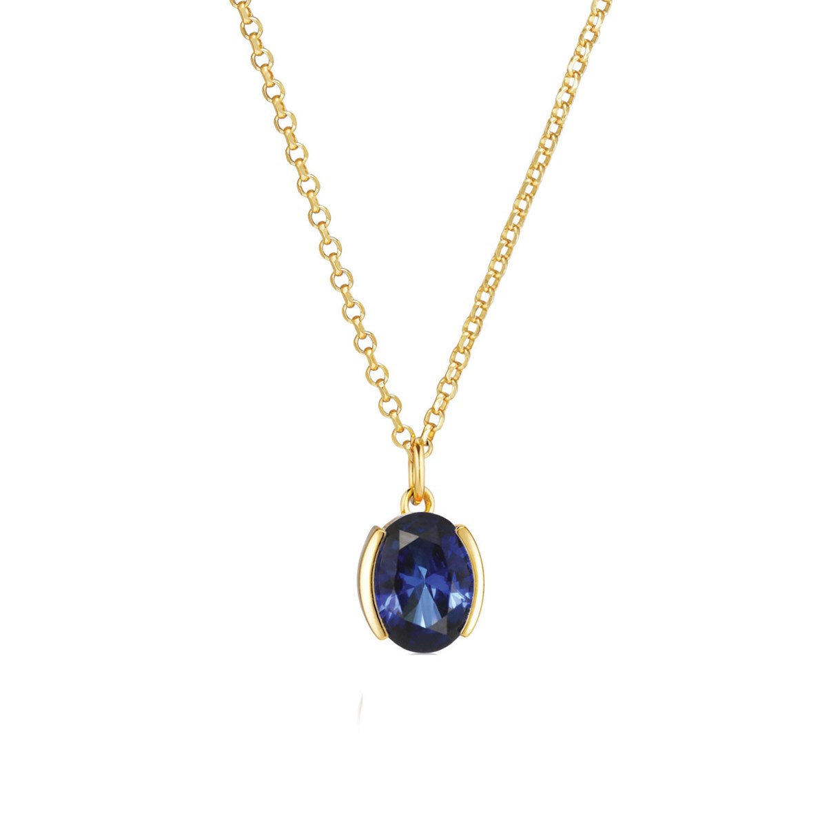 Collier Sif Jakobs ELLISSE CAREZZA_x000D_
plaqué or jargent plaqué or et oxyde bleu