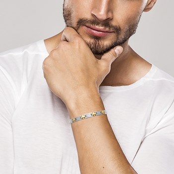 Bracelet homme Brillaxis acier