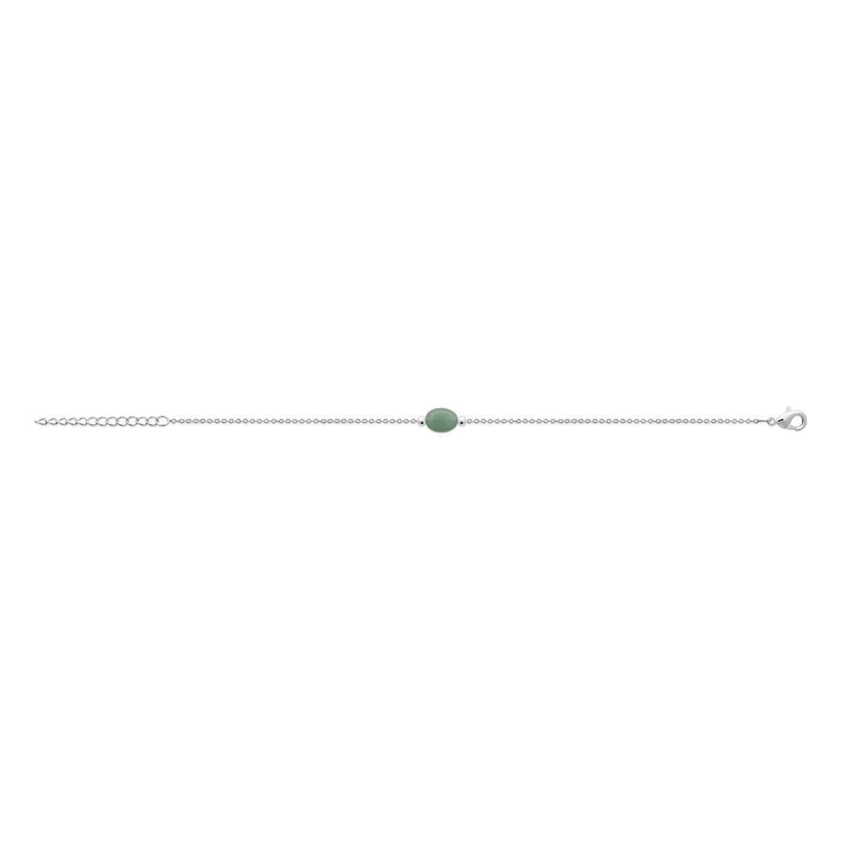 Bracelet Brillaxis argent quartzite verte - vue 3