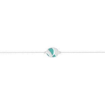 Bracelet Les Cadettes chaine tigre laque verte/grise