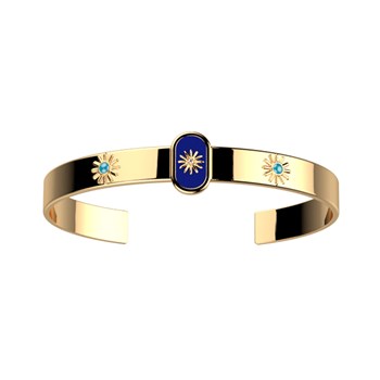 Bracelet jonc Les Cadettes Felicidad laque bleue