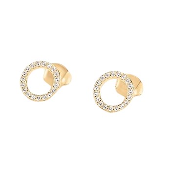 Boucles d'oreilles Agatha Rondou dorées
cercle ajouré empierré