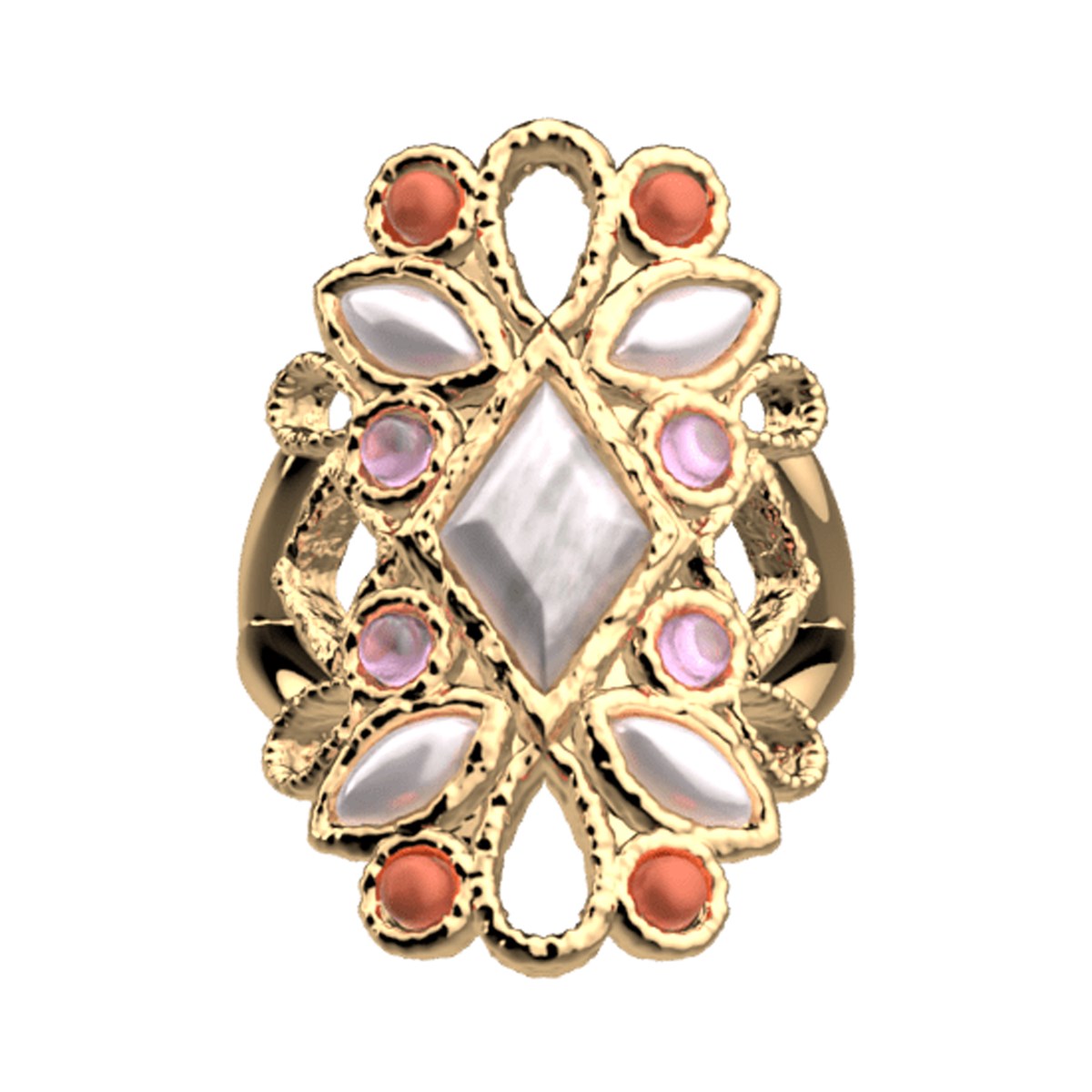 Bague Les Georgettes Rosace nacre
56 - vue 2