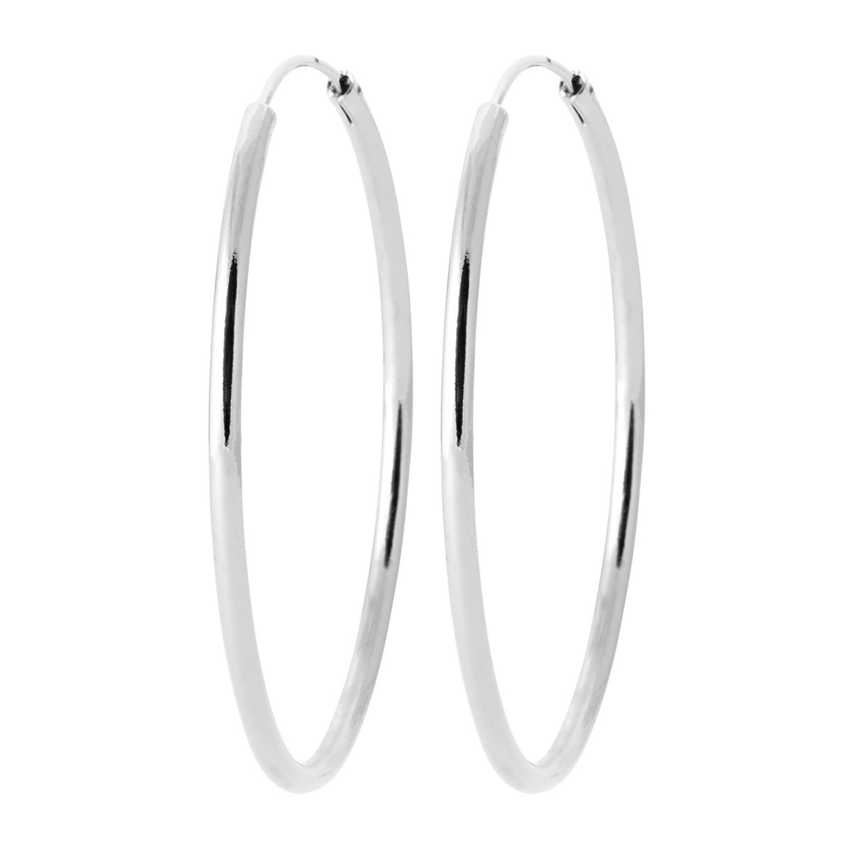 Créoles Brillaxis argent fil rond 2 mm
40 mm
